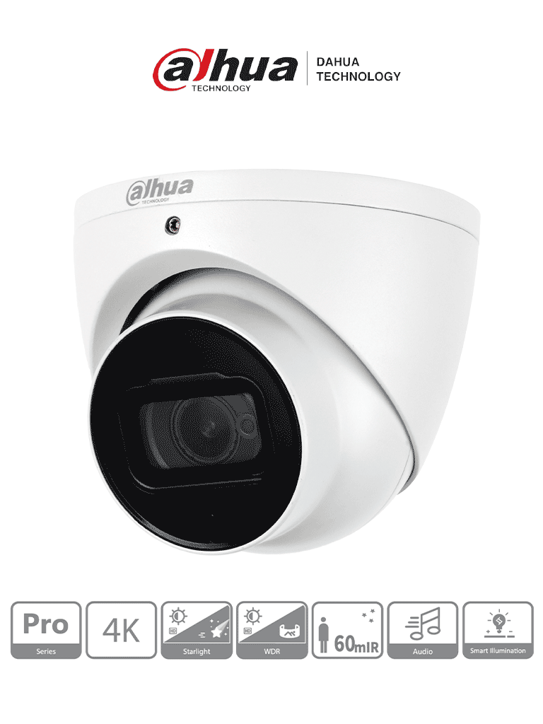 DAHUA HDW2802T-A -Cámara Domo EyeBall 4K Starlight de 8MP, lente de 2.8 mm, IR de 50m, WDR real 120 dB, IP67. Ideal para vigilancia en alta resolución con excelente rendimiento en condiciones de poca luz y protección robusta contra el clima #MCI2 #MCC DAHUA HDW2802T-A -Cámara Domo EyeBall 4K Starlight de 8MP, lente de 2.8 mm, IR de 50m, WDR real 120 dB, IP67. Ideal para vigilancia en alta resolución con excelente rendimiento en condiciones de poca luz y protección robusta contra el clima #MCI2 #MCC